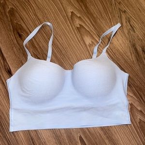 light blue scoop bra